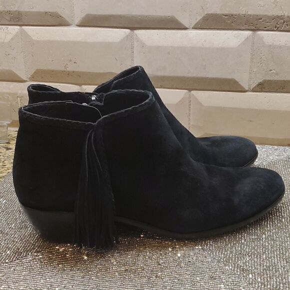 SAM EDELMAN "Paige" Black Suede Bootie - Size 8‎ - Picture 1 of 11